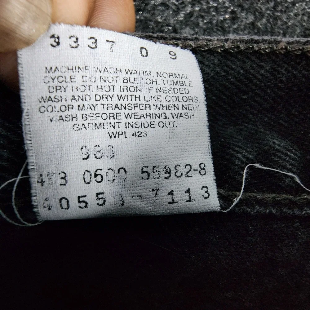 VTG Levis 550 Jeans Black Men's 38x34 Fit 34x32 Y2K 2000‎ Relaxed Fit Denim